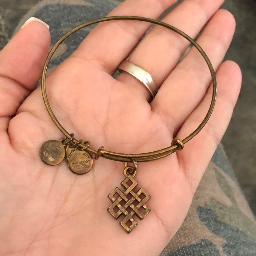 Alex and Ani Gold Endless Knot Bangle